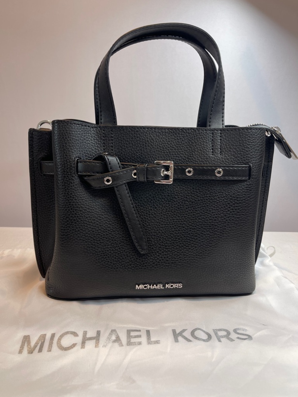 Michael Kors Emilia Small Pebbled Leather Satchel